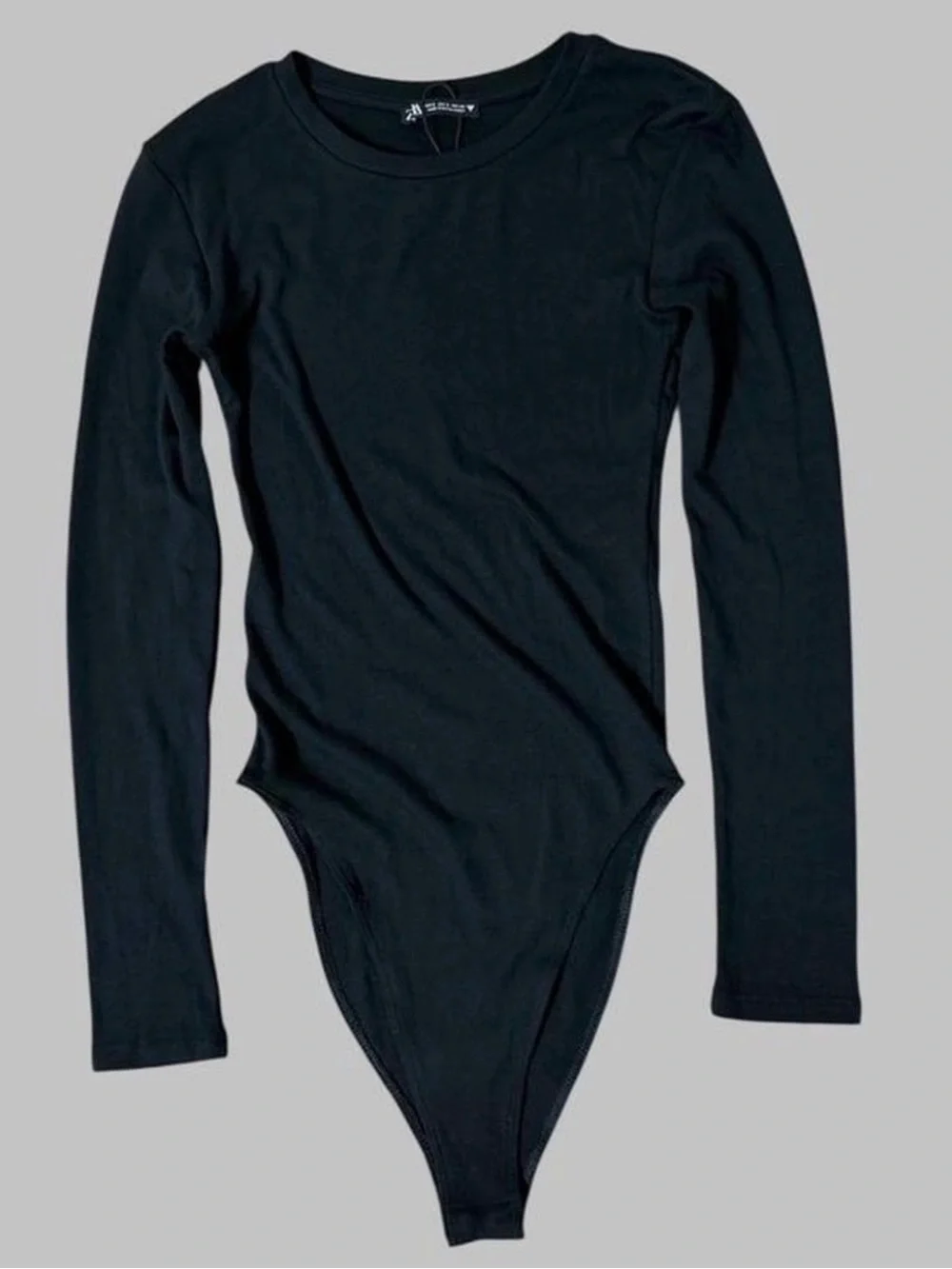 Zara Black Long-Sleeve Bodysuit